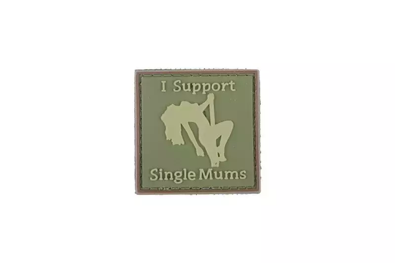 3D Patch - I Support Single Mums - olive
